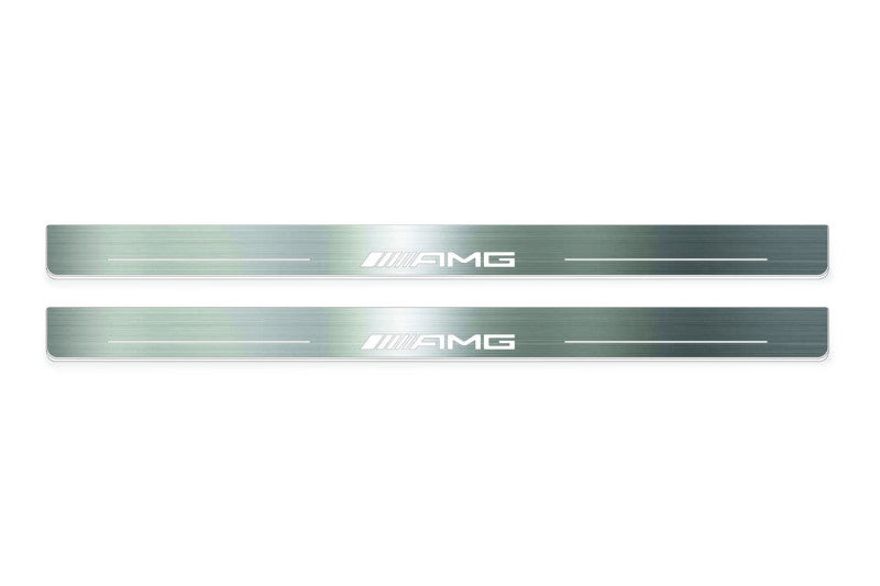 Mercedes-Benz CLK W209 2001+ Stainless Steel LED Door Sills – AMG