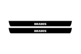 Mercedes CLS II C218 2010+ illuminated door sill protectors stainless steel with Brabus logo