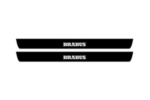 Mercedes CLS II C218 2010-2018 Illuminated Matte Sill Plates with logo Brabus Mercedes Led Door Sills PRO opdesign