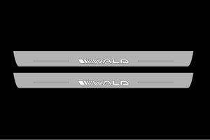 Mercedes CLS II (C218) 2010-2018 LED Door Sills Illuminated Scuff Wald Logo Stainless Steel Entry Guards Door Sills Decoin