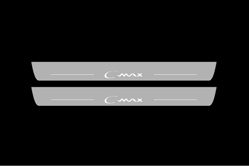 Ford C-Max I 2003-2012 LED Door Sills Illuminated Scuff C-Max Logo Stainless Steel Entry Guards Door Sills opdesign