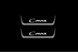 Ford C-Max II 2012+ door sill plates in stainless steel with C-Max logo