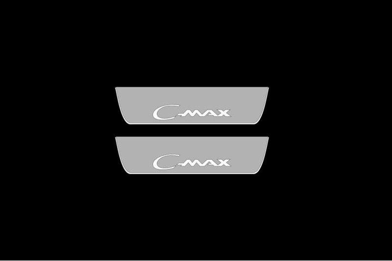 Ford C-Max I 2003-2012 LED Door Sills Illuminated Scuff C-Max Logo Stainless Steel Entry Guards Door Sills opdesign
