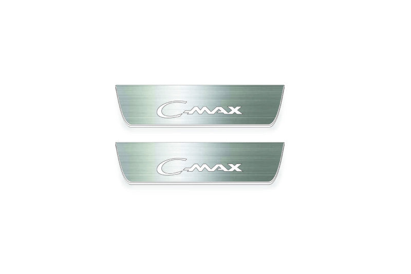 LED door sill plates for Ford C-Max II 2012+ with C-Max logo