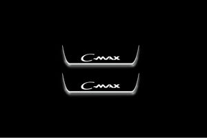 Ford C-Max I 2003-2012 LED Door Sills Illuminated Scuff C-Max Logo Stainless Steel Entry Guards Door Sills Decoin