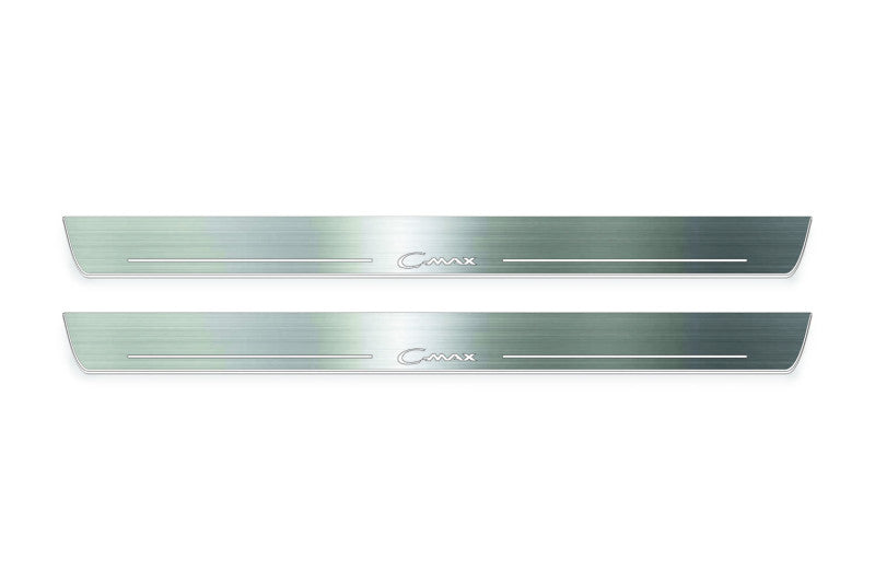 LED door sill plates stainless steel Ford C-Max I 2003+ with C-Max logo