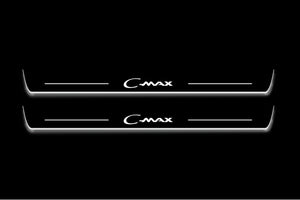 Ford C-Max II 2012-2019 LED Door Sills Illuminated Scuff C-Max Logo Stainless Steel Entry Guards Door Sills Decoin