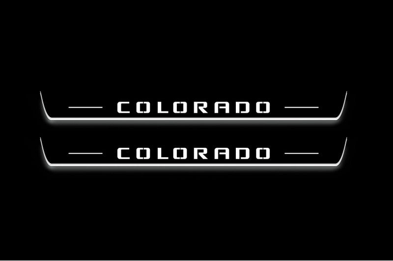 Chevrolet Colorado II GMT 31XX 2015-2023 Stainless Steel LED Door Sills – Colorado Logo