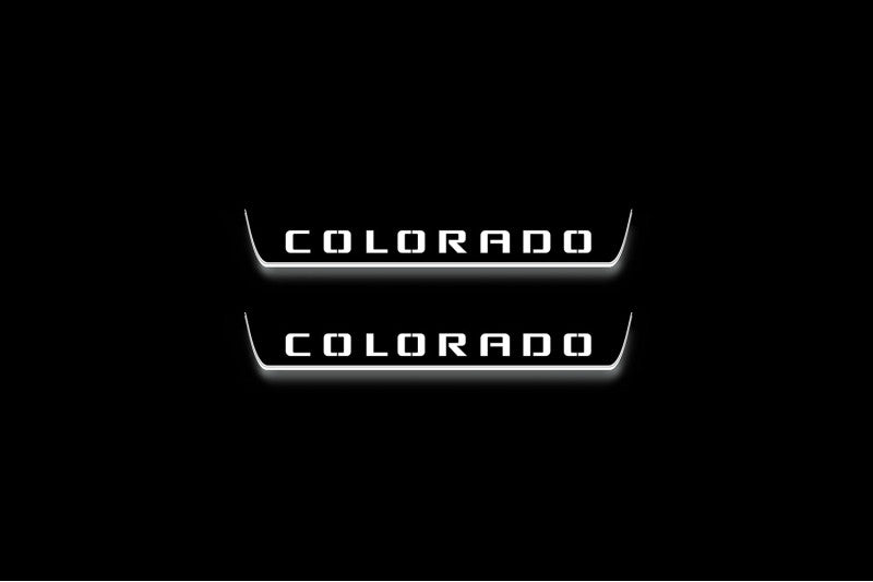 Chevrolet Colorado II GMT 31XX 2015-2023 Stainless Steel LED Door Sills – Colorado Logo