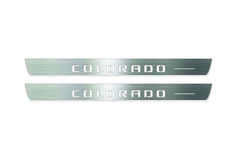 Chevrolet Colorado II GMT 31XX 2015-2023 Stainless Steel LED Door Sills – Colorado Logo