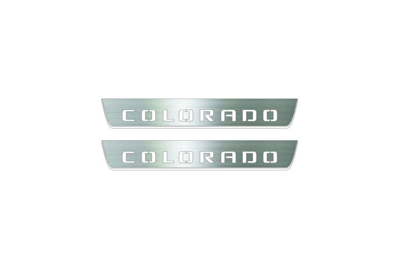 Chevrolet Colorado II GMT 31XX 2015-2023 Stainless Steel LED Door Sills – Colorado Logo