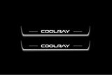 Geely Coolray 2020+ stainless steel illuminated entry guards with Coolray logo