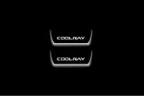 Geely Coolray 2020+ LED door sill plates stainless steel with Coolray logo