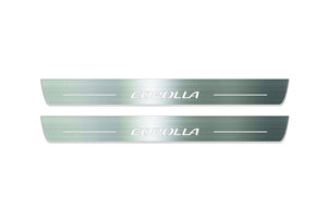 Toyota Corolla XII 2019+ LED Door Sills Illuminated Scuff Corolla Logo Stainless Steel Entry Guards