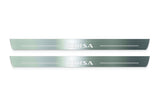 stainless steel door sill plates for Opel Corsa E 3D 2014+ with Corsa logo