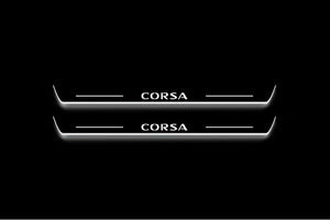 Opel Corsa F 2019+ Stainless Steel LED Door Sills – Corsa Logo