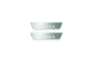 Vauxhall Corsa F 2019+ Stainless Steel LED Door Sills – Corsa Logo