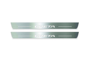 Hyundai Creta I 2016-2019 LED Door Sills Illuminated Scuff Creta Logo Stainless Steel Entry Guards Door Sills Decoin