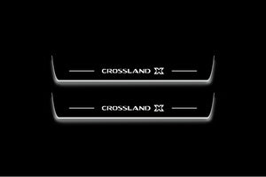Opel Crossland X Stainless Steel LED Door Sills – Crossland X Logo