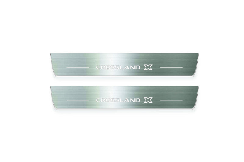 Vauxhall Crossland X Stainless Steel LED Door Sills – Crossland X Logo
