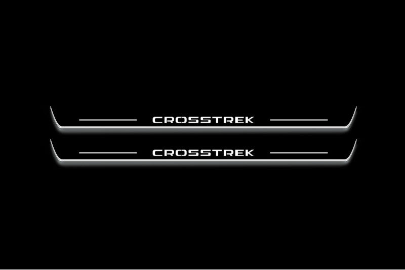 Subaru Crosstrek I Stainless Steel LED Door Sills – Crosstrek Logo