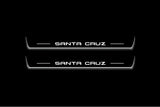 LED door sill plates stainless steel Hyundai Santa Cruz NX4 2021+ with Santa Cruz logo