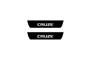 Chevrolet Cruze I 2008-2016 Illuminated Matte Sill Plates with logo Cruze Chevrolet Led Door Sills PRO opdesign