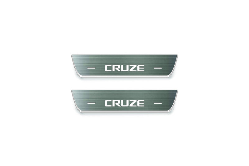 stainless steel door sill plates for Chevrolet Cruze I 2008+ with Cruze logo