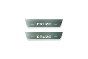 Chevrolet Cruze I 2008-2016 LED Door Sills Illuminated Scuff Cruze Logo Stainless Steel Entry Guards