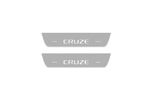 Illuminated LED Door Sill Tread Plates Chevrolet Cruze I 2008-2016 With Cruze Logo Chevrolet Led Door Sills opdesign