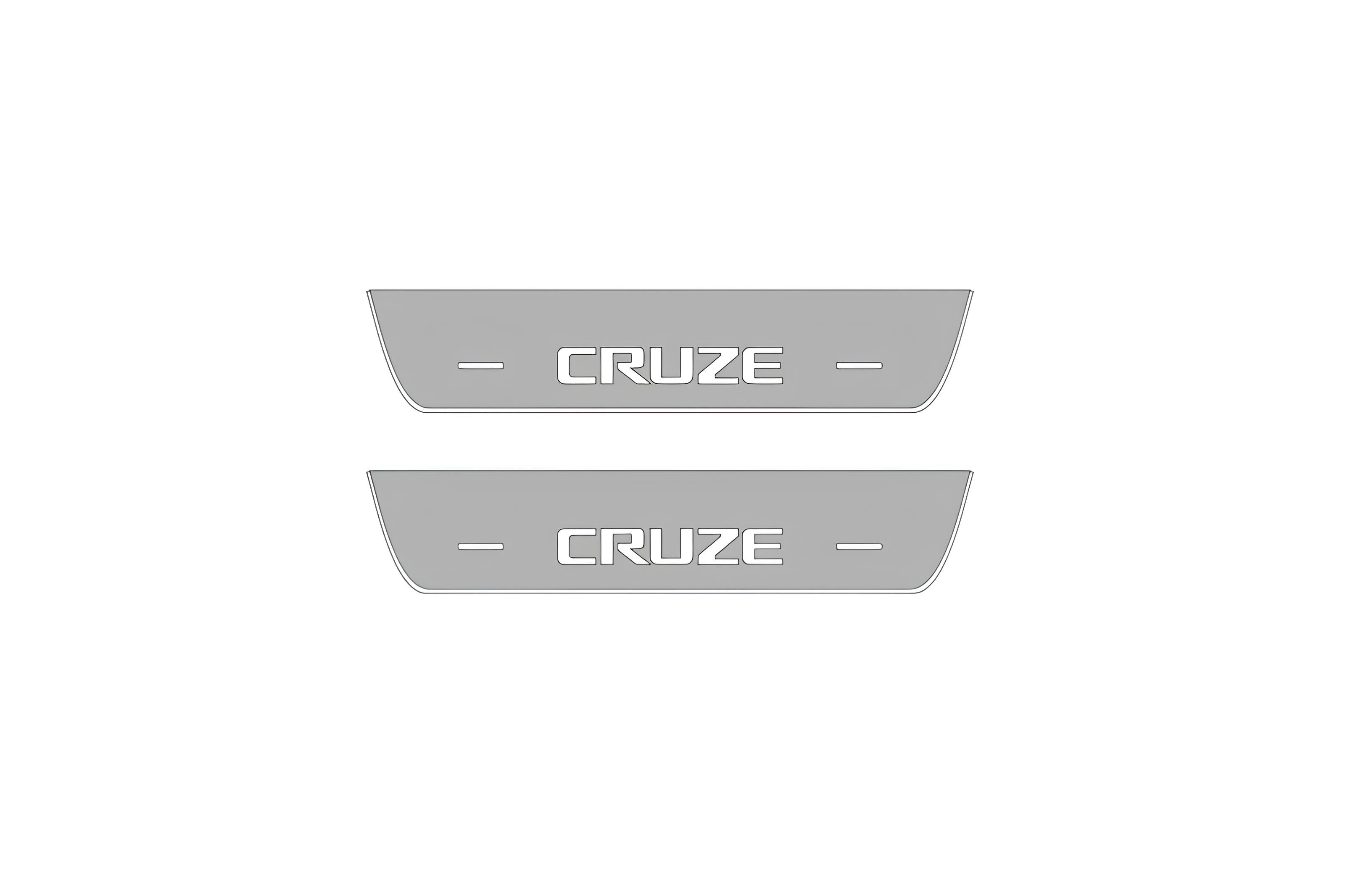 Illuminated LED Door Sill Tread Plates Chevrolet Cruze I 2008-2016 With Cruze Logo Chevrolet Led Door Sills opdesign