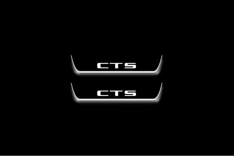 LED door sill plates for Cadillac CTS II 2007+ with CTS logo