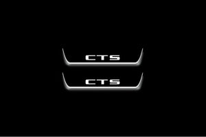 Cadillac CTS II 2007-2014 LED Door Sills Illuminated Scuff CTS Logo Stainless Steel Entry Guards Door Sills Decoin