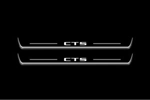 Cadillac CTS II 2007-2014 LED Door Sills Illuminated Scuff CTS Logo Stainless Steel Entry Guards Door Sills Decoin