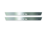 Cadillac CTS II 2007+ LED door sill plates stainless steel with CTS logo