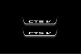 Cadillac CTS II GM325 2007–2014 — CTS V Stainless LED door sills — Rear pair, Night white illumination