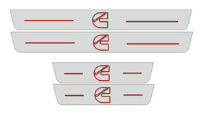 Illuminated LED Door Sill Tread Plates Dodge Ram V 2019+ With CUMMINS Logo Dodge Led Door Sills opdesign