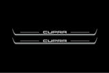 Seat Leon III 2013+ Stainless Steel LED Door Sills – Cupra Logo