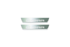 Seat Leon III 2013+ Stainless Steel LED Door Sills – Cupra Logo