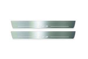 Mazda CX-3 2015+ Stainless Steel LED Door Sills – CX-3 Logo