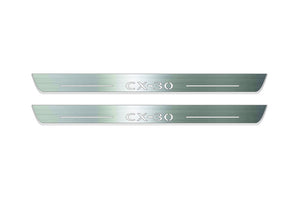 Mazda CX-30 2019+ LED Door Sills Illuminated Scuff CX-30 Logo Stainless Steel Entry Guards