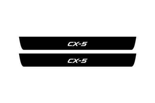 Mazda CX-5 KF 2016–Present — Matte PRO LED Door Sills — CX-5 Logo