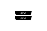 stainless steel illuminated door sill protectors with Mazda CX-5 I 2012+ with CX-5 logo