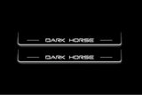 LED door sill plates for Ford Mustang VII S650 2023+ stainless steel with Dark Horse logo