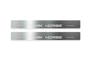 Ford Mustang VII 2023+ LED Door Sills Illuminated Scuff Dark Horse Logo Stainless Steel Entry Guards