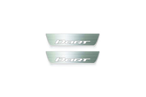 Dodge Dart 2013-2016 LED Door Sills Illuminated Scuff Dart Logo Stainless Steel Entry Guards Door Sills Decoin