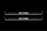 LED door sill plates Dodge Charger LD 2011+ stainless steel with Daytona logo