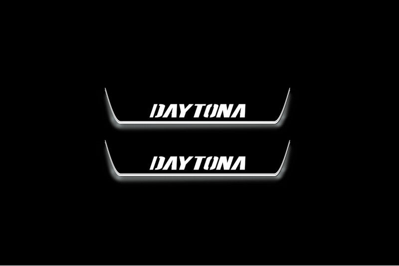 Dodge Charger LD 2011+ LED door sill plates with Daytona logo