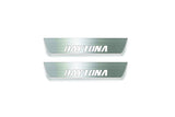 Dodge Charger LD 2011+ stainless steel LED door sill plates with Daytona logo