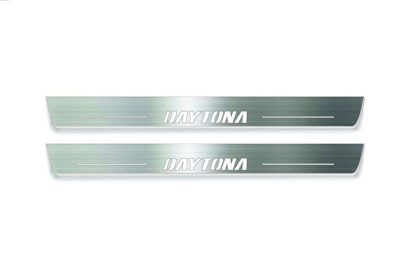 stainless steel LED door sill plates for Dodge Charger LD 2011+ with Daytona logo